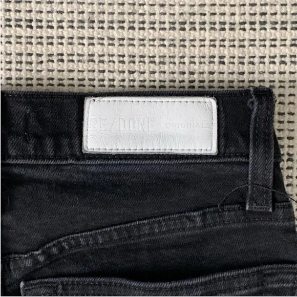 REDONE ORIGINALS High Rise Ankle Crop in Black Size 24 - Picture 12 of 14